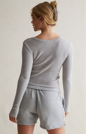 Cozy Button Up Long Sleeve Top image number 4
