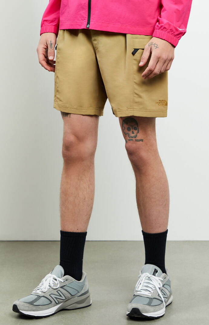 Tan Class V Belted Hybrid Shorts