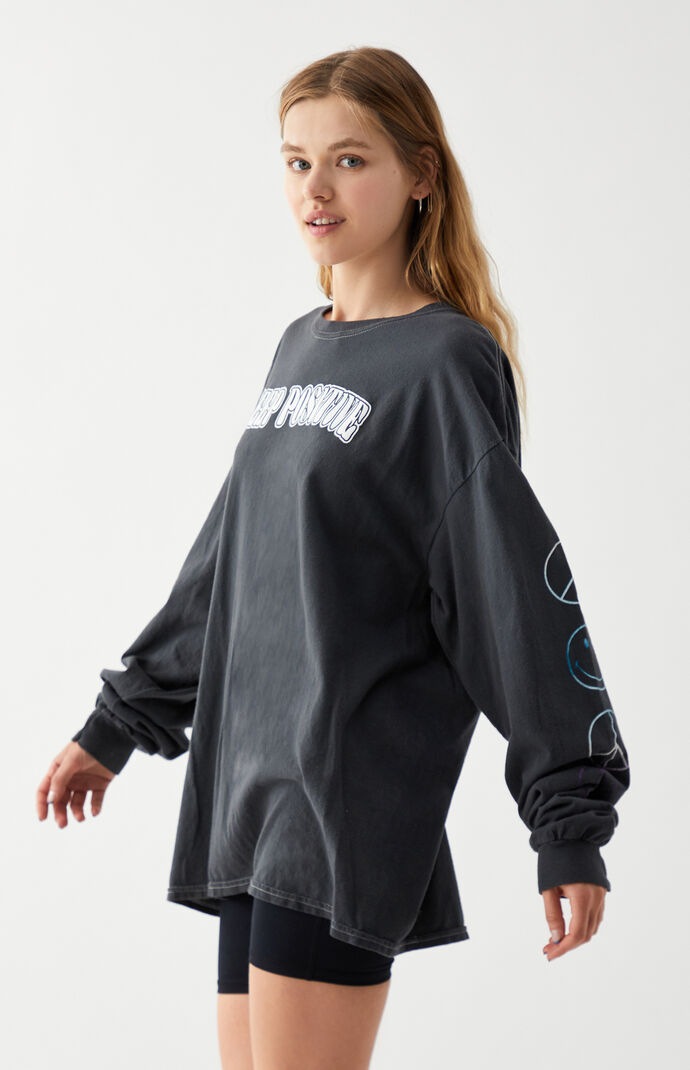 Positivity Smiley Long Sleeve T-Shirt