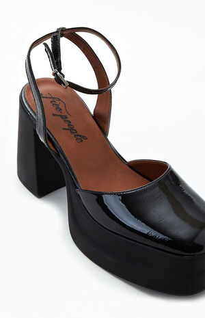 Double Stack Platform Mary Janes Heels image number 6