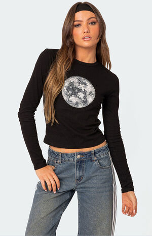 Disco Girl Long Sleeve T-Shirt image number 1