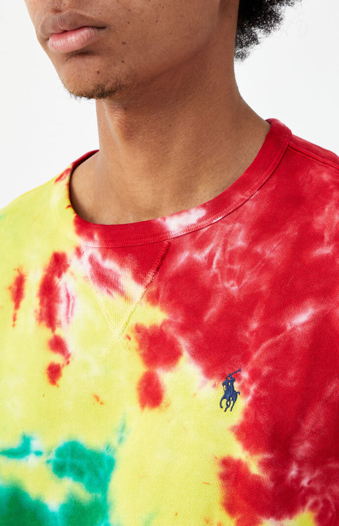 Tie-Dyed Terry Crew Neck Sweatshirt