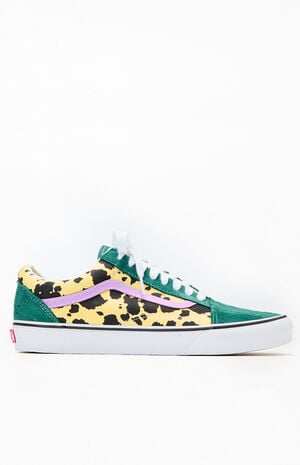 x Vans Green Animal Spots Classic Old Skool Shoes image number 1