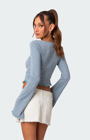 Lacey Long Sleeve Knit Top Lacey Long Sleeve Knit Top image number 5