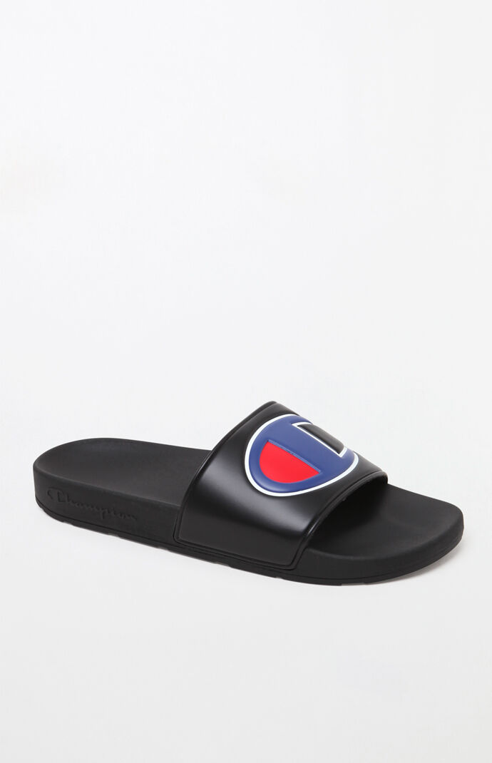 champion black slide sandals