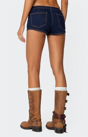 Ciel Low Rise Denim Micro Shorts image number 4