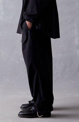 Jet Black Relaxed Trousers image number 3