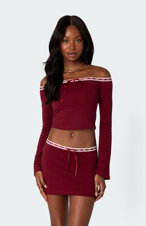 Seline Bow Ribbon Trim Top image number 3