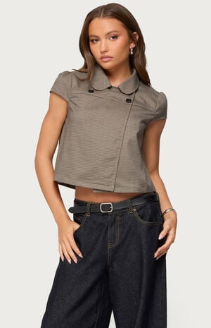 Haislee Plaid Tailored Shirt image number 1