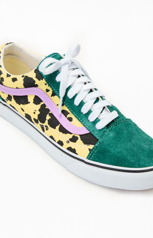 x Vans Green Animal Spots Classic Old Skool Shoes image number 6