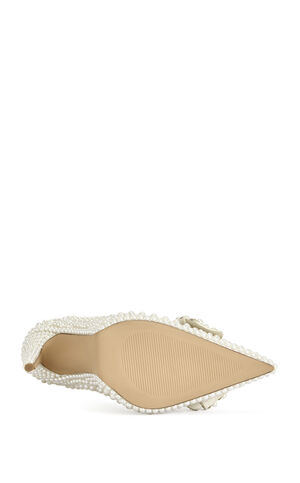 Women's Naamah White Pearl Stiletto Pumps image number 5