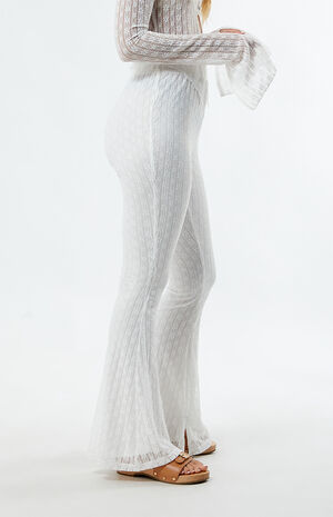 Lace High Waisted Flare Pants image number 3