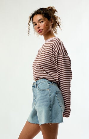 Riley High Waisted Cutoff Jean Shorts image number 2