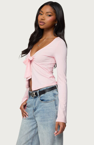 Scarlette Tie Front Top image number 2