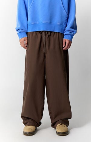 Brown Drawstring Baggy Trousers image number 2