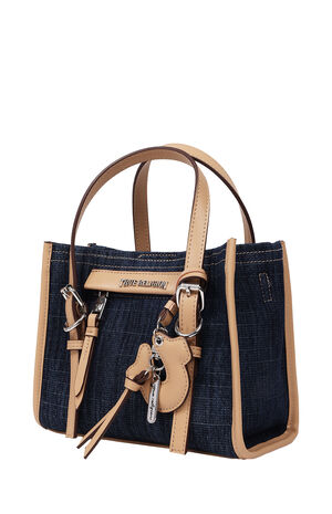 Denim Dangle Mini Tote Bag image number 3