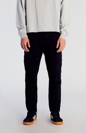 Stretch Black Slim Cargo Pants