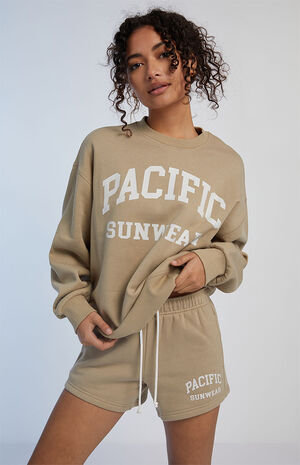 Light Brown Pacific Sunwear Sweat Shorts image number 1