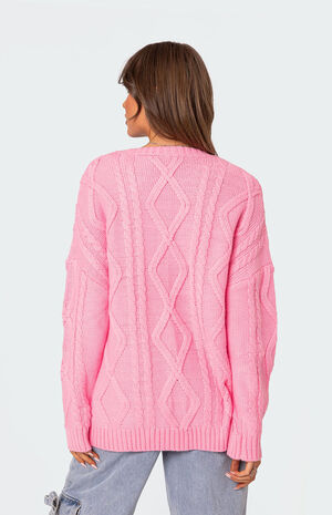 Kennedy Oversized Cable Knit Sweater image number 4
