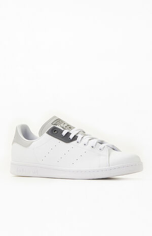 White & Gray Stan Smith Shoes image number 1