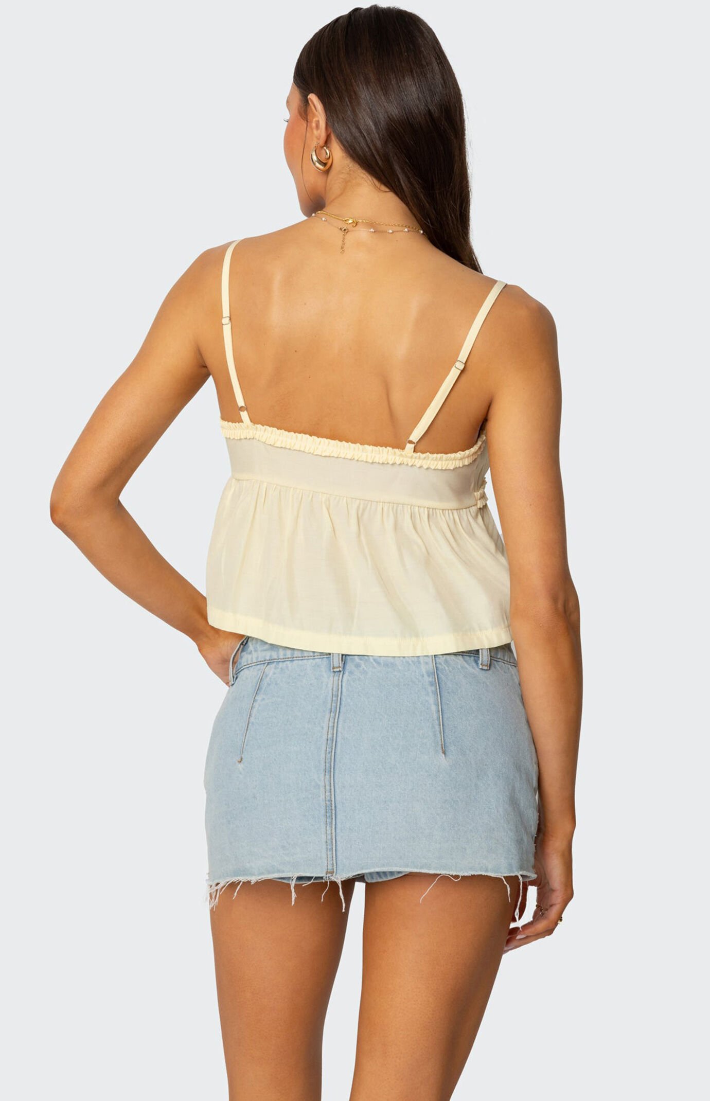Edikted Loula Tie Front Tank Top