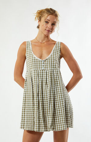 Gingham Mini Babydoll Dress image number 2