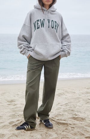 Silver New York Oversized Hoodie image number 4