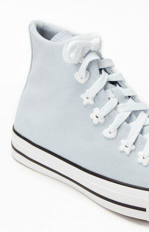 Women's Blue Chuck Taylor All Star Flower Eyelet High Top Sneakers image number 6