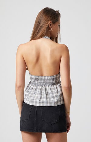Plaid Zara Halter Top image number 5