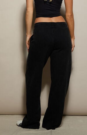 Dark Gray Ultra Soft Fleece Straight Leg Sweatpants image number 4