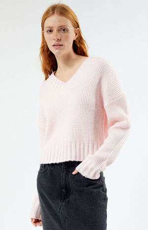 Becca Overlapped V-Neck Sweater image number 1