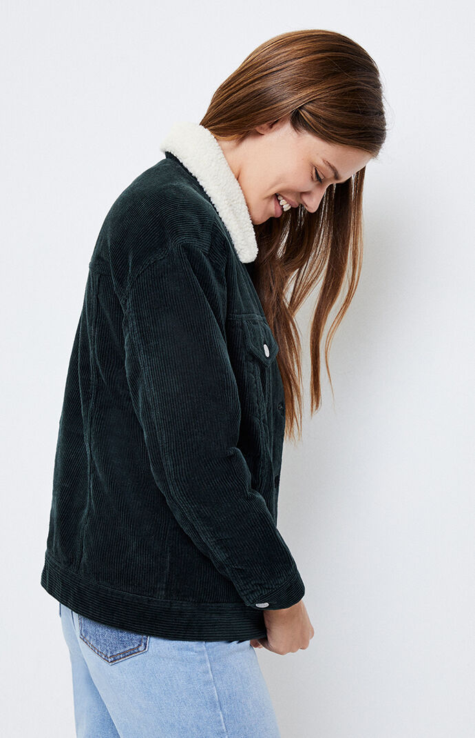 pacsun sherpa corduroy trucker jacket