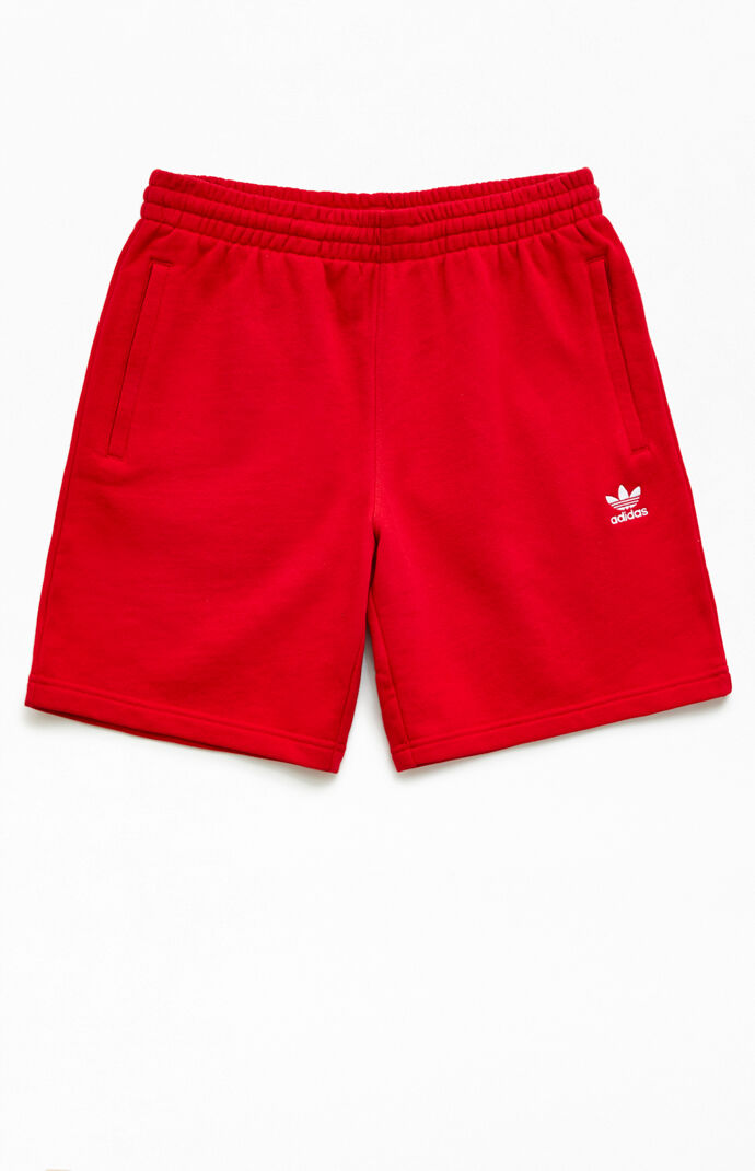 adidas Red Essential Sweat Shorts | PacSun