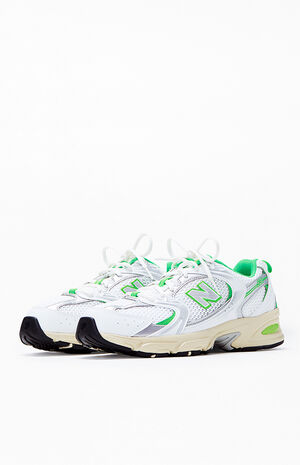White & Green 530 Shoes image number 2