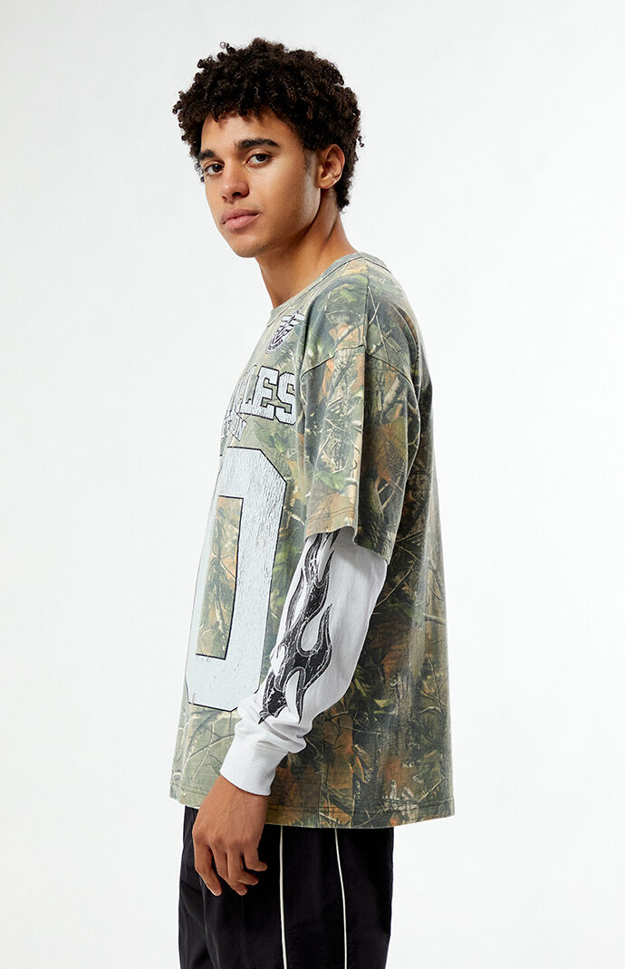 Pacsun Camo LA Division 80 Layered Long Sleeve T-Shirt | PacSun