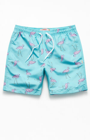 Flamingos Volley 17" Swim Trunks image number 1