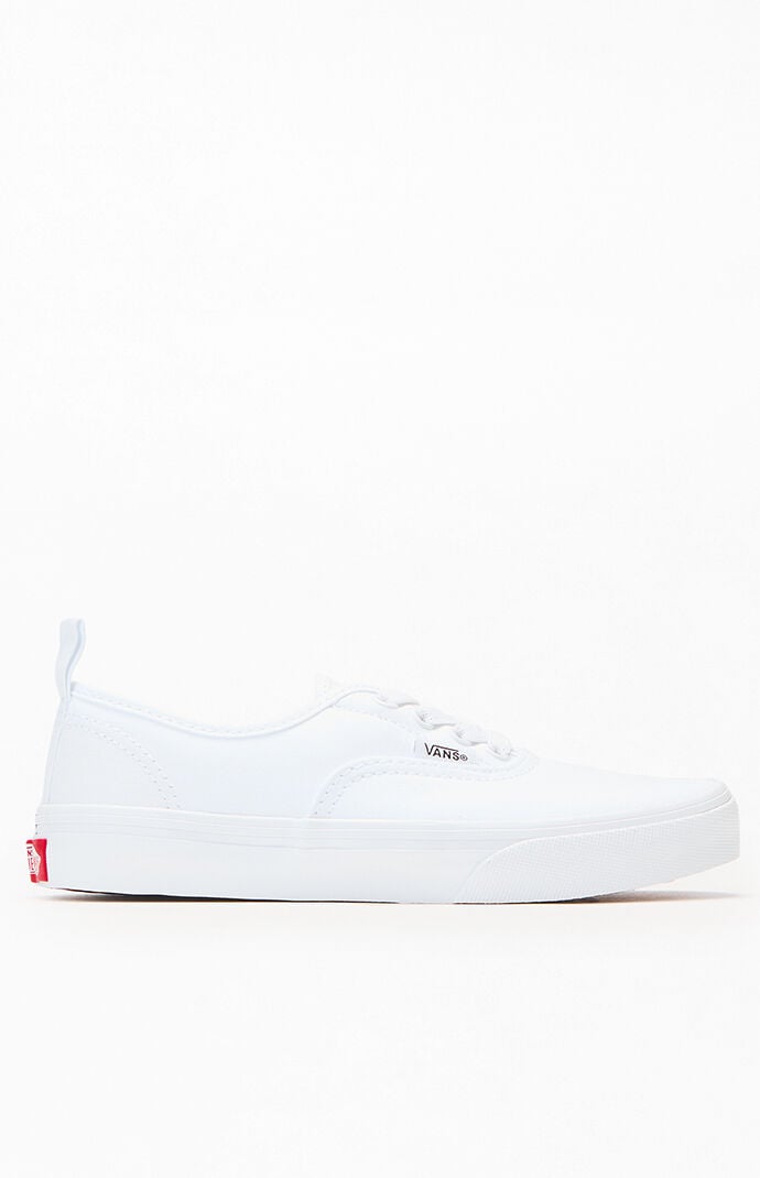 Vans Kids White Authentic Elastic Lace Shoes