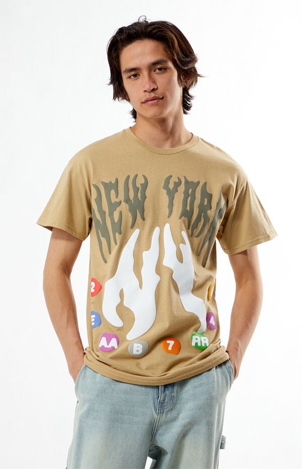 Pacsun New York Puff Graphic T-Shirt