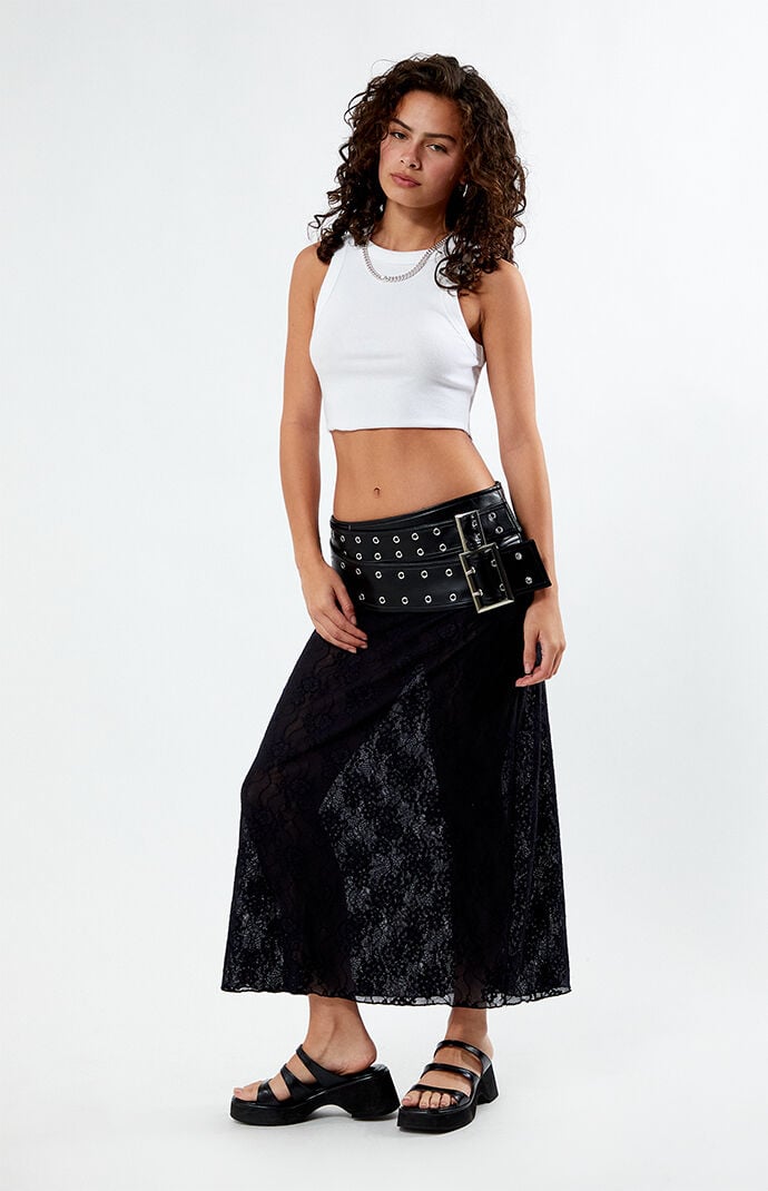 WEWOREWHAT Double Belt Midi Skort | Pacsun WEWOREWHAT Double Belt Midi Skort | Pacsun