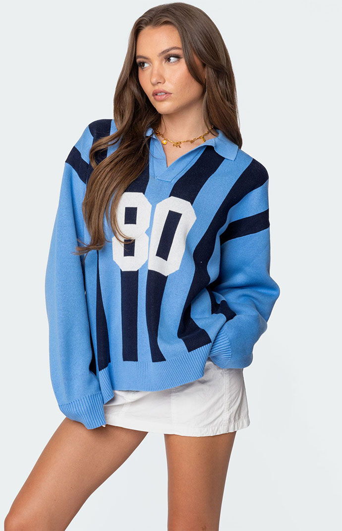 Edikted Larson Oversized Polo Sweater