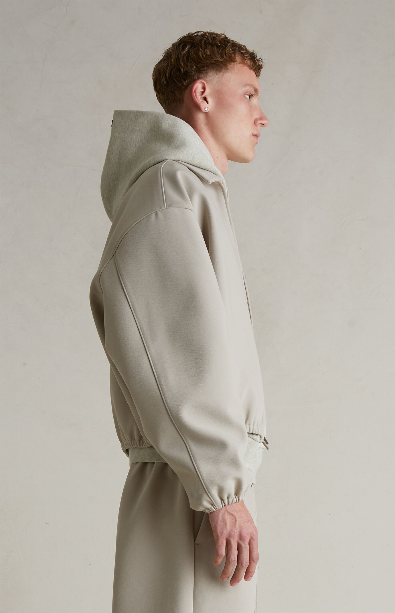 Fear of God ESSENTIALS Timber Bonded Canvas Zip Up Jacket | Pacsun