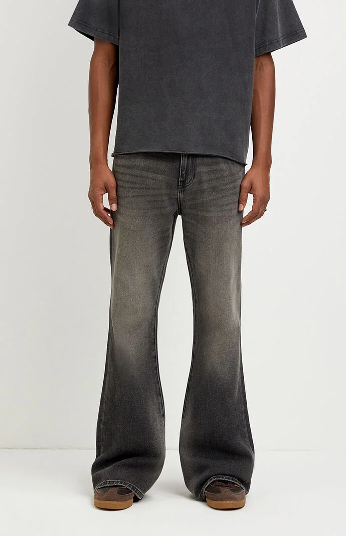 Pacsun Jordan Baggy Bootcut Jeans Washed Black