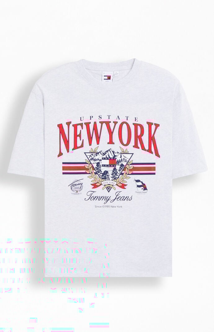 Tommy Hilfiger Men s Oversized Fit TJ Vintage T Shirt Grey M