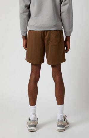 Brown Mesh Basketball Shorts image number 5