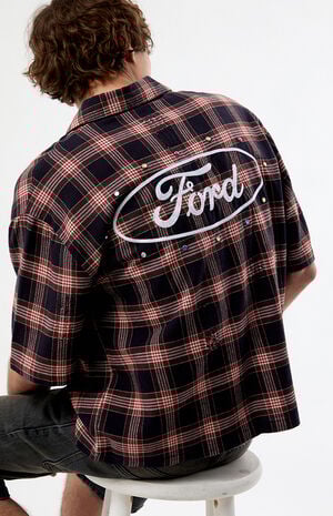 Logo Flannel Short Sleeve Shirt image number 2