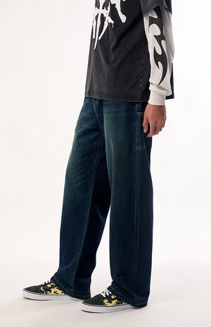 Dylan Baggy Jeans Layered Pocket Dark Wash image number 3