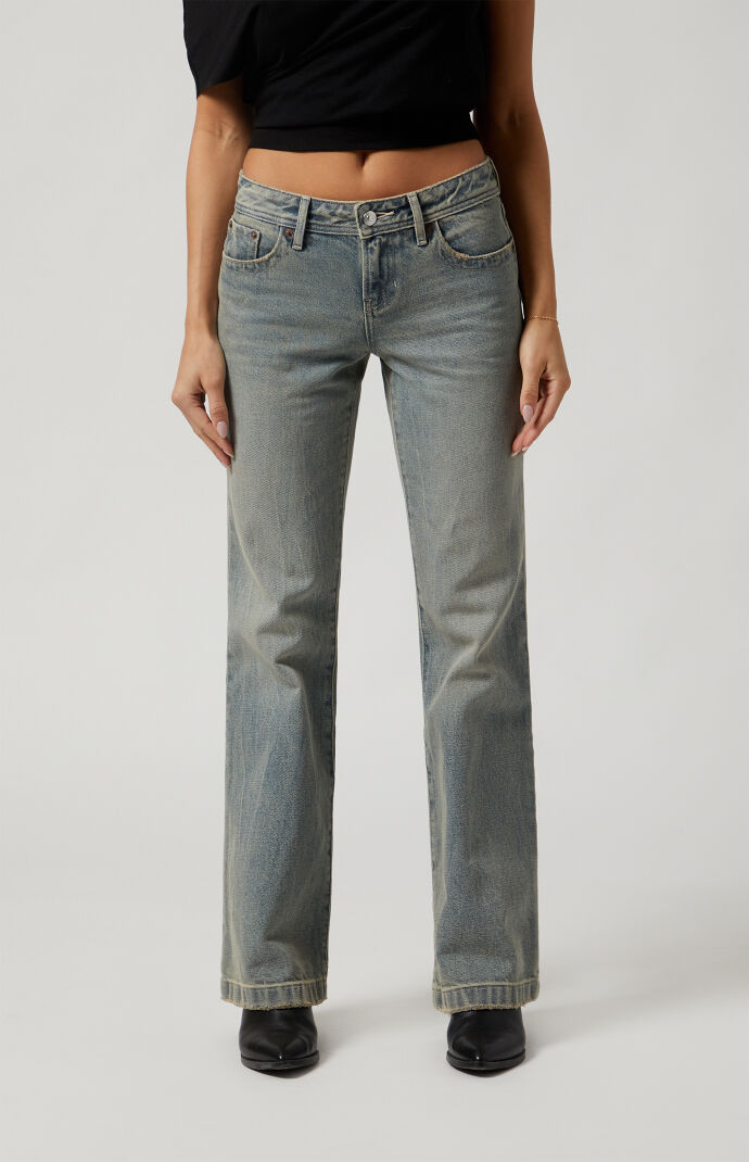 Pacsun Jade Low Rise Bootcut Jeans Light Indigo Tinted | PacSun