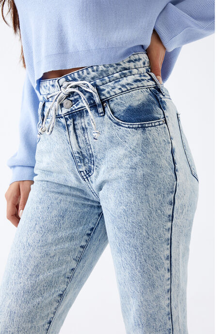 Drawn Blue Mom Jeans