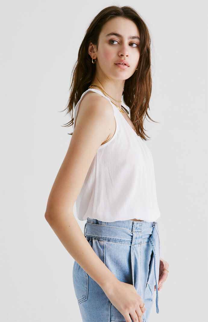 Bubble Hem One Shoulder Top
