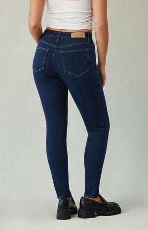 Skinny Jeans Stretch Dark Blue image number 4